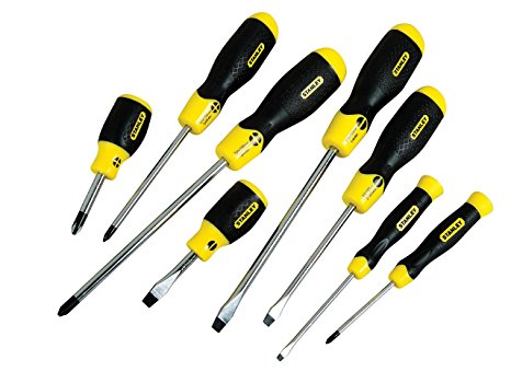 Stanley Cushion Grip Screwdriver Set Flat/Phillips 8 Piece STA065011