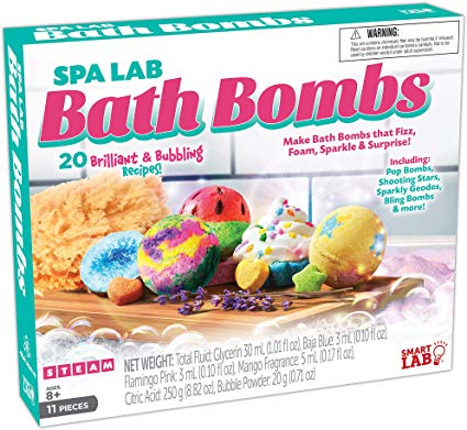 Spa Lab Bath Bombs - The Science Behind Bath Bombs - 20 Fizzy Recipes - Unlimited Experiments Using Common Household Items Available at Your Local Grocery Store - Hard-to-find Chemicals Included