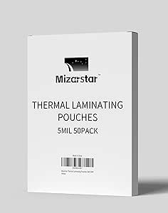 Thermal Laminating Pouches, 9 x 11.5 Inches, 5 Mil, Letter Size, Clear, 50 Pack, Premium Quality Laminating Sheets