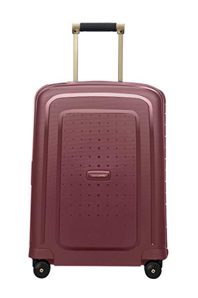 SAMSONITE S'Cure DLX Spinner 55, 2.9 KG Hand Luggage, 55 cm, 34 liters, Red (Burgundy/Gold Deluscious)