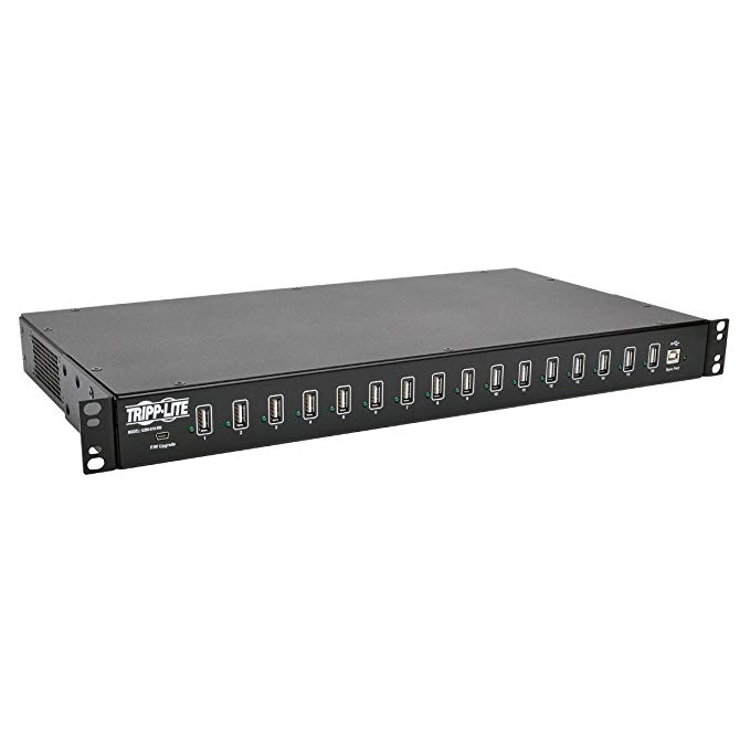 TRIPP LITE 16-Port USB Sync Charging Hub Station Tablet Smartphone iPad/iPhone Rackmount TAA (U280-016-RM)