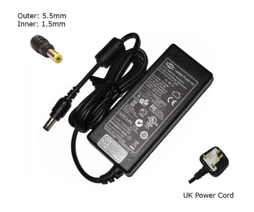 Laptop Charger for Acer Aspire E5-574G E5-571 E5-573 ES1-411 E5-772 (All Models) Compatible Replacement Notebook Adapter Adaptor Power Supply - Laptop Power (TM) Branded (UK Powercord and 12 Month Warranty)