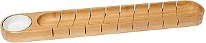 Lipper International 8251 Bamboo Wood French Bread Board with Ceramic Dip Bowl, 25 5/8" x 4" x 1 1/2"