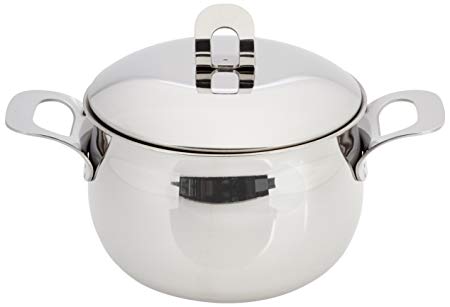 ExcelSteel Made in Italy 4 QT Stainless Stockpot W/Sandwiched Base