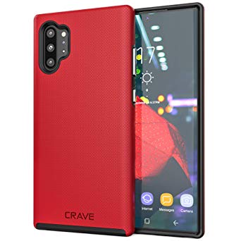 Crave Note 10 Plus Case, Dual Guard Protection Series Case for Samsung Galaxy Note 10 Plus - Red