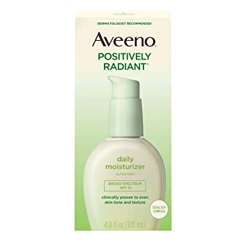 Aveeno Positively Radiant Skin Daily Moisturizer Spf 15, 4 Ounce