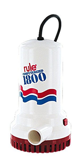 Rule A53S 1800 Submersible Sump / Utility Pump with 8 Foot Cord, Automatic, 110 Volt AC