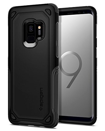 Spigen Hybrid Armor Galaxy S9 Case with Air Cushion Technology and Secure Grip Drop Protection for Samsung Galaxy S9 (2018) - Black