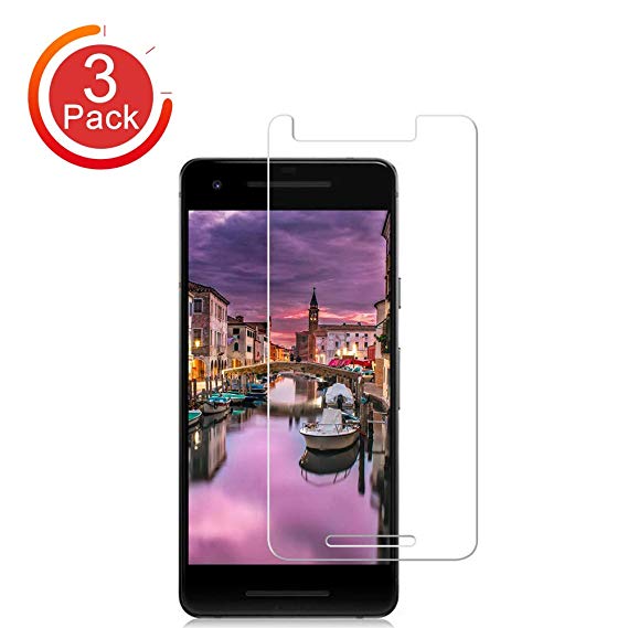 [3-Pack] Google Pixel 2 Screen Protector,BBInfinite [Tempered Glass] Screen Protector with [9H Hardness] [Crystal Clear][Full Screen Coverage][Easy Bubble-Free Installation]