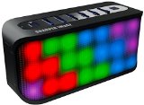 Sharper Image SBT609XBK Wireless Bluetooth Party Speaker with LED Color-Changing Lights Black