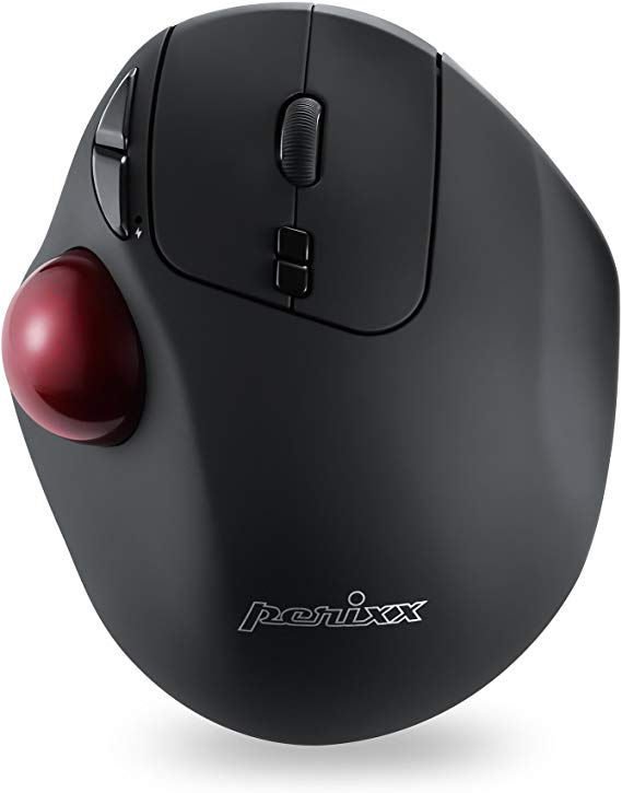 Perixx Perimice-717 Wireless Trackball Mouse, Build-in 1.34 Inch Trackball with Pointing Feature, 5 Programmable Buttons, 2 DPI Level