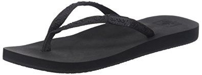 Reef Womens Sandals Ginger | Slim Woven Strap Flip Flops for Women With Soft Cushion Footbed | Waterproof