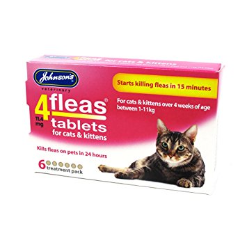 4Fleas tablets for cats and kittens 6 treatment pack