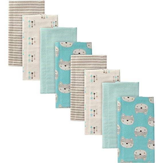 Gerber Baby Boys' 8-Pack Flannel Burp Cloth