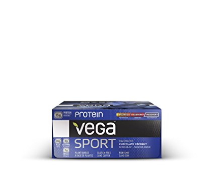 Vega Sport Protein Bar, Chocolate Coconut, 2.14oz Bar, 12 Count