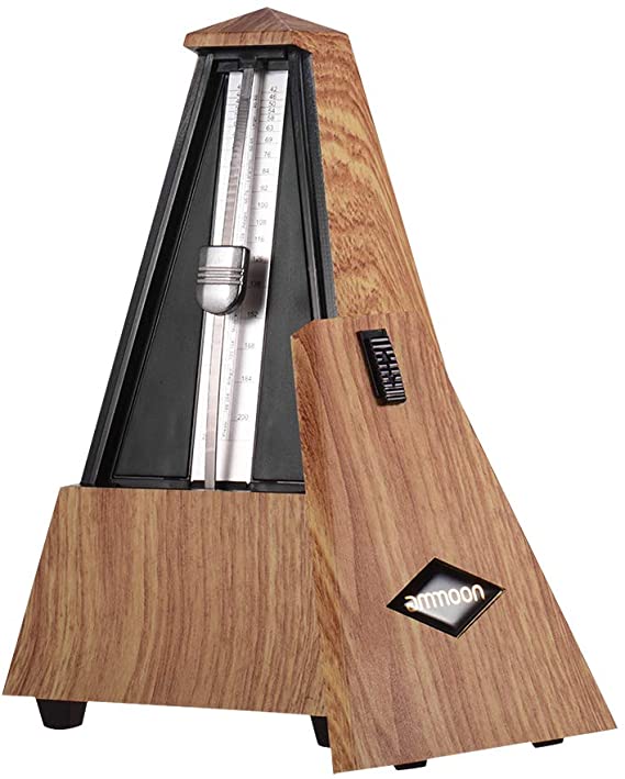 ammoon Mechanical Metronome ABS Material for Guitar Violin Piano Bass Musical Instrument Practice Tool for Beginners Musicians-Wood