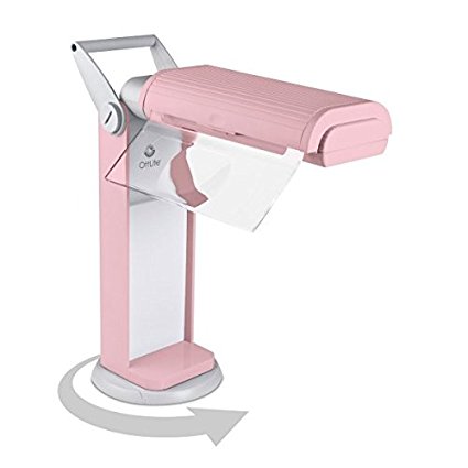 OttLite 13 Watt Classic Magnifier Task Lamp in Pink