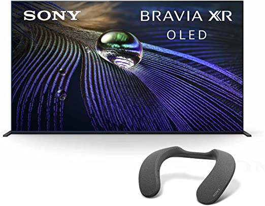 Sony A90J 65 Inch TV: BRAVIA XR OLED 4K Ultra HD Smart Google TV with Dolby Vision HDR and Alexa Compatibility XR65A90J- 2021 Model with Sony Neckband Bluetooth Speaker  Home Theater Audio