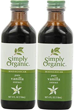 Simply Organic, Madagascar Pure Vanilla Extract, 4 fl oz (118 ml) - 2pcs