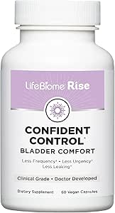 LifeBiome Rise Confident Control, Doctor-Formulated With Clinically Studied Urox, Reduces Urinary Frequency, Urgency, Embarrassing Leaks—Day And Night, Vegan, Drug-, Soy-, Dairy-, Gluten Free