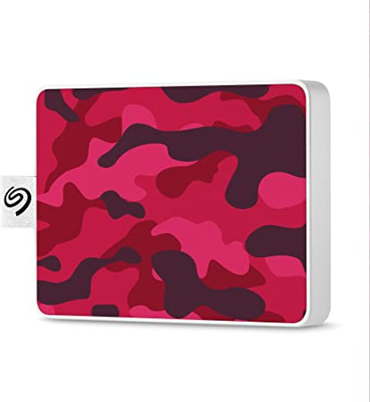 Seagate One Touch SSD 500GB External Solid State Drive Portable – Camo Magenta, USB 3.0 for PC Laptop and Mac, 1yr Mylio Create, 2 months Adobe CC Photography (STJE500405)