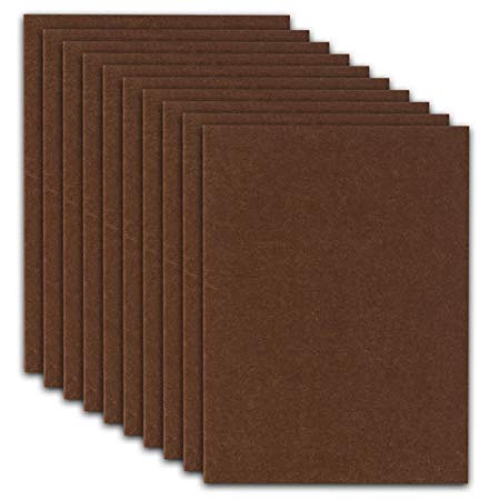 Furniture Pads Coffee 10 Pack - 20cm x 15cm x 5mm Thick Self-Stick Heavy Duty DIY Felt Floor Protector Pads for Furniture with 3M Tapes Hardwood Floors Protectors Cut into Any Shape