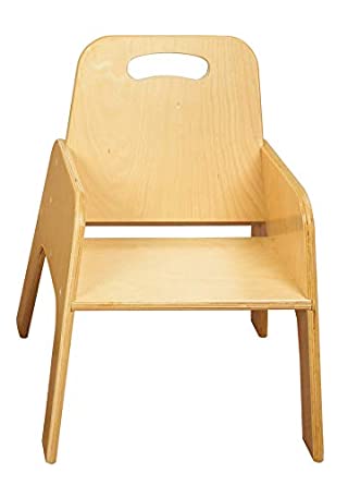 Bird in Hand 1320386 Stacking Toddler Chair, Seat Height 9", Natural Wood Tone