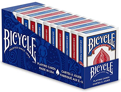 Bicycle 1031090 Standard Playing Card 12 Pack Red and Blue