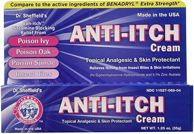 Dr. Sheffield Anti-Itch Cream with Histamine Blocker, 1.25 oz