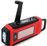 Epica Emergency Solar Hand Crank AMFMNOAA Digital Radio Flashlight Cell Phone Charger with NOAA Certified Weather Alert and Cables