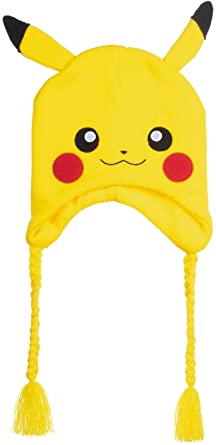 Bioworld Pokemon Pikachu Laplander Cosplay Beanie Cap Hat One Size Licensed New Yellow