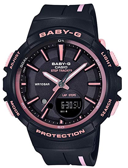 Casio Baby G Black Dial Polyurethane Strap Ladies Watch BGS-100RT-1A