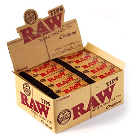 Raw Paper Tips, Brown, Pack of 50