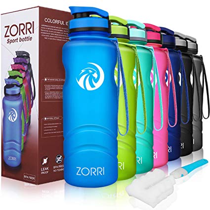 Best Sports Water Bottle 1L/ 1.2 Litre/ 600/ 800ml, Leak Proof, BPA Free Lightweight Reusable Gym Portable Large Drink Bottles With Filter for Kids, Cycling, Hiking, Running, Camping, Flip Top Lid