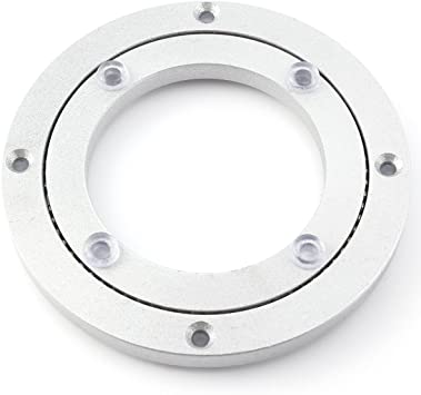 Anladia Swivel Turntable Aluminium Heavy Duty Swivel Bearing Turntable Table Round Plate 5'' 12'' (12" 300mm x 8.5mm)