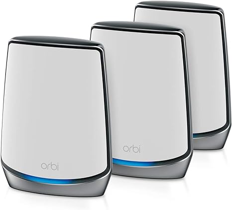 NETGEAR Orbi Whole Home WiFi 6 Tri-Band Mesh System (RBK853) | AX6000 Wireless Speed (Up to 6Gbps) | 3 Pack