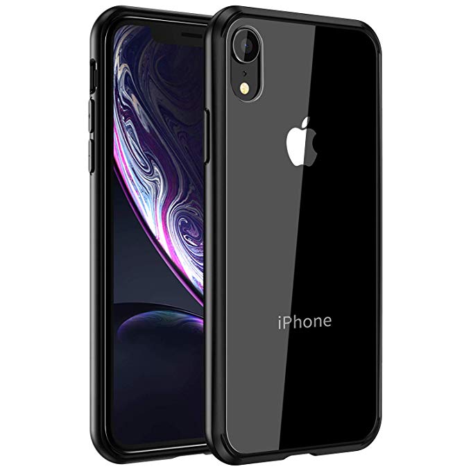 Mkeke Compatible with iPhone XR Case,Clear Anti-Scratch Shock Absorption Cover Case for iPhone XR Black