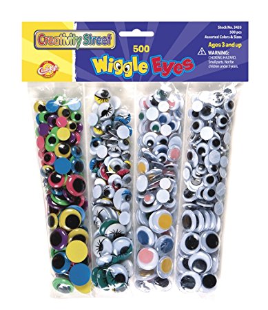 Creativity Street Wiggle Eyes Multi-Pack, 500-Piece Pack (AC3435)