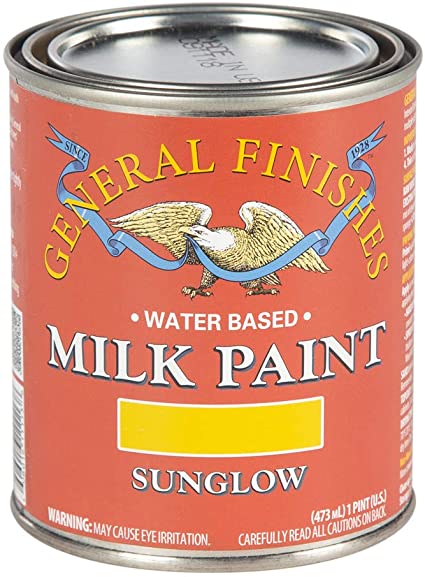 General Finishes Water Based Milk Paint, 1 Pint, Sunglow