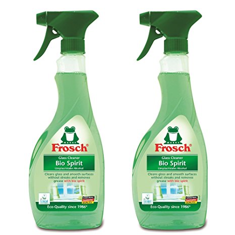 Frosch Natural Bio Spirit Glass & Multi Surface Cleaner, 500ml (Pack of 2)