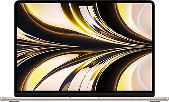 Apple MacBook Air Laptop mit M2 Chip: 13,6" Liquid Retina Display, 16 GB RAM, 256 GB SSD Speicher, beleuchtete Tastatur, 1080p FaceTime HD Kamera. Kompatibel mit iPhone/iPad; Polarstern