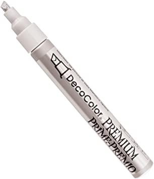Uchida of America 350-CSLV DecoColor Premium 3 Way Chisel Point Pen, Silver