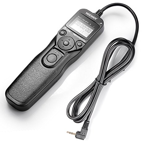 NEEWER LCD Timer Shutter Release Remote Control Cord RS-60E3 Replacement for Canon Cameras