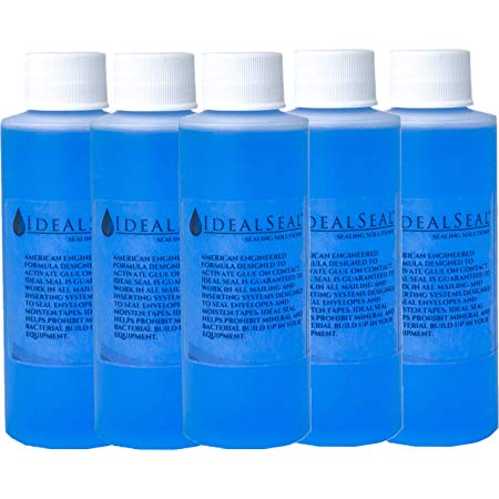 5 Bottles of Concentrated Sealing Solution (Makes 5 Gallons) Compare To Pitney Bowes EZ Seal, pitney bowes sealing solution, ez seal sealing solution, envelope sealing solution