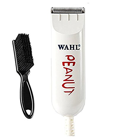 Wahl Professional Peanut Classic Clipper/Trimmer – Great for Barbers and Stylists – Powerful Rotary Motor - White - BeauWis Blade Brush Included