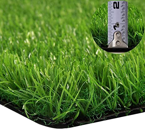 Synturfmats Artificial Grass for Dog, Indoor/Outdoor Green 5'x8' Decorative Synthetic Turf Runner Rugs with Drainage Holes