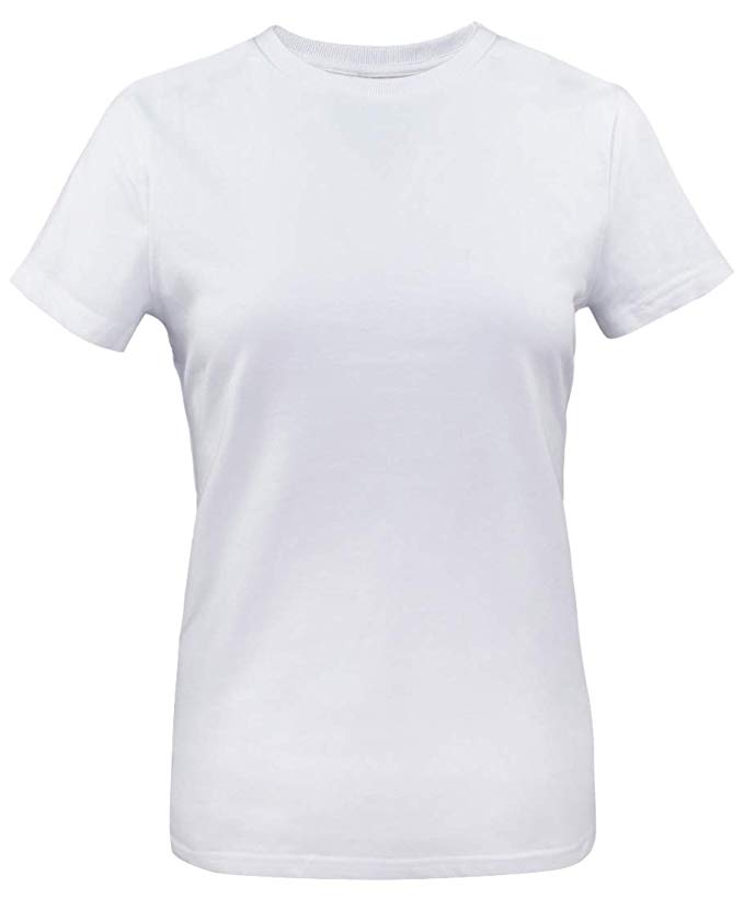 Funny World Women's Heavyweight Thick Cotton Basic Soft T-Shirts