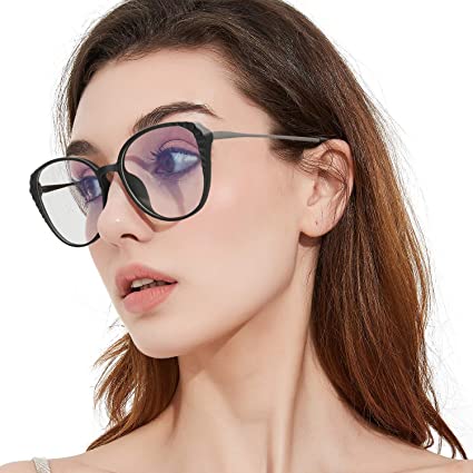 FIMILU Womens Cateye Blue Light Blocking Glasses, TR-90 Anti Eyestrain/Filter Ray-Lens Computer Gaming Glasses