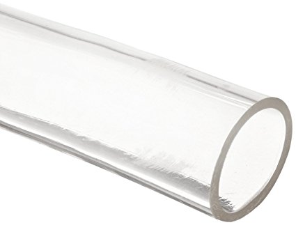 Kuriyama Flexible Tubing, Clear, PVC, 5/16" ID, 7/16" OD, 50 PSI Max Pressure, 100' Length