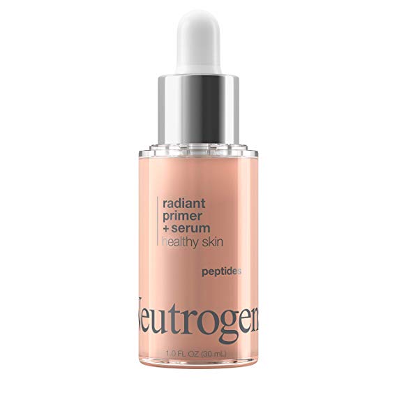 Neutrogena Healthy Skin Radiant Booster Primer & Serum, Skin-Evening Serum-to-Primer with Peptides & Pearl Pigments, Evens the Look of Skin's Tone & Smooths Texture, 1.0 fl. oz